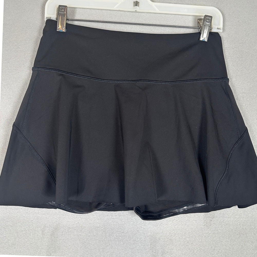 Athleta Ace Tennis Skort 13.5 Womens Small Black Athletic Pull On Stretch EUC